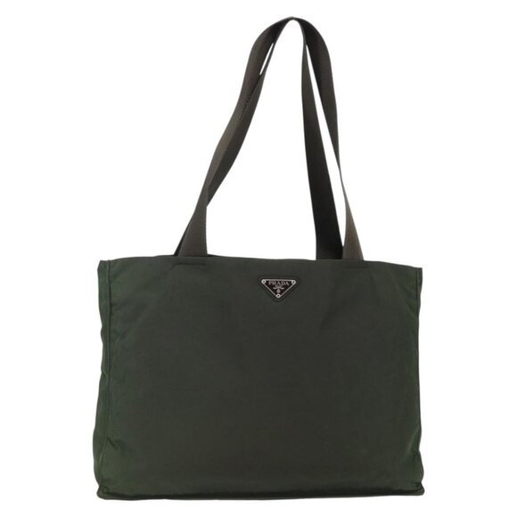 PRADA Tote Bag Nylon Khaki Auth bs30153 - Picture 1 of 16